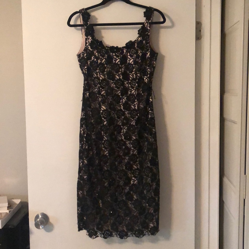 Black Lace Evening Dress